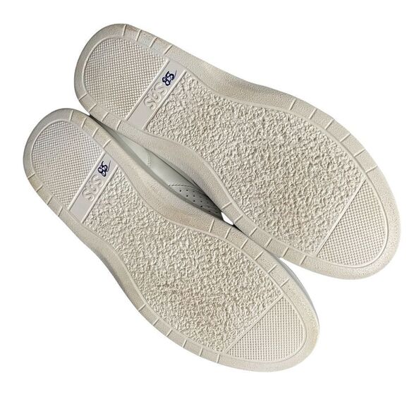 Sas Me Too Leather Casual Walking Shoe Velcro Straps White 8.5W - Picture 10 of 11